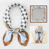 CHAIN PRINT SATIN SQUARE SCARF FOR SUMMER SUN_CWASC1158