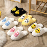 COZY SMILING FACE SLIPPERS FUZZY SLIPPERS WOMEN_CWSHS0249