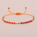 GRADIENT COLOR CRYSTAL FLAT BEAD BRACELET_CWMM3816
