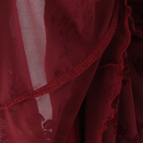 NEW WOMEN S FLORAL VELVET TIE SHORT SLEEVE DRESS_CWDMD5815