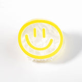ACRYLIC SMILEY FACE HAIR CLAW CUTE BACK CLIP_CWAHA0285