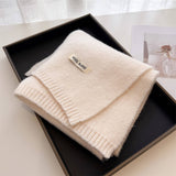 Solid Knit Scarf Soft Warm Winter Shawl_Cwasc03456