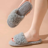 FASHIONABLE HOME CARTOON CURLY COTTON SLIPPERS_CWSHS0840