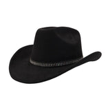 Western Ethnic Suede Cowboy Fedora For Men Women_Cwah04418
