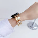 APPLE WATCH 9 RHINESTONE WHITE STONE ELASTIC STRAP_CWASC1561