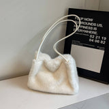 Winter Fashion Shoulder Bag Soft Casual Plush Bag_Cwab3919