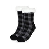 Warm Christmas Plaid Plush Indoor Slippers_Cwms0719