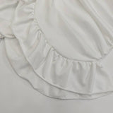 Solid-Color Pleated Short Dress Wraps The Hips