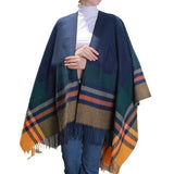 COLORFUL TASSEL STRIPED TIE SHAWL_CWASC0943