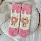 Warm And Cute Polka Dot Home Sleeping Socks_Cwms1056