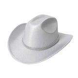 LASER STRIPE RHINESTONE WESTERN FELT COWBOY HAT_CWAH3653