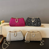 SHOULDER EVENING BAG CHAIN SQUARE BAG CLUTCH BAG_CWAB3253