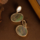 RETRO PERSONALITY NATURAL ABALONE EARRINGS_CWMM4297