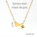 18K GOLD HEART LETTER PENDANT NECKLACE_CWAJE0692