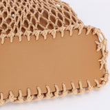 FASHION SOLID COLOR HOLLOW NET HAND WOVEN BAG_CWAB4691