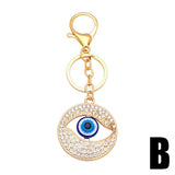 COLORED DIAMOND DEVILS EYE METAL KEYCHAIN PENDANT_CWAJE0878