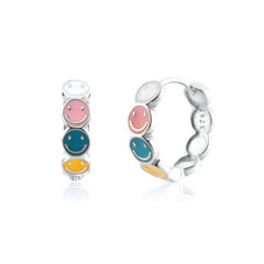 SMILEY COLORFUL HIP HOP CREATIVE EARRINGS_CWAJE1768