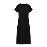 Twist Pleated Design Temperament Side Slit Skirt