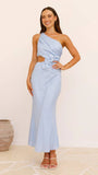 Stylish Slim Sexy Solid Color Strapless Dress