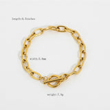 CHIC GOLD PEARL BRACELET WITH STAINLESSSTEEL CHAIN_CWAJE4673