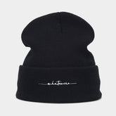 SIMPLE LETTER EMBROIDERY KNITTED HAT_CWAH1586