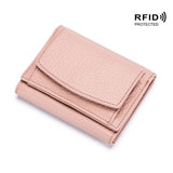 SHORT RFID COIN POCKET WALLET MINI LEATHER WALLET_CWAB3700