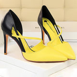 NEW POINTY COLOR MATCHING HOLLOW HIGH HEELS_CWSHH0054