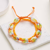 HAND WOVEN BEACH COLORED SHELL RICE BEAD BRACELET_CWAJE2426