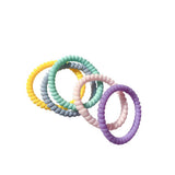 SYMPHONY CREAM TELEPHONE WIRE HAIR TIES 5 PACK_CWAHA1095