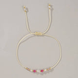 White Crystal Combination Beaded Bracelet_Cwab4625