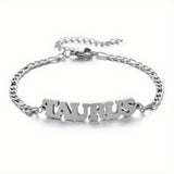 NEW STAINLESS STEEL ZODIAC PENDANT BRACELET_CWMM2716
