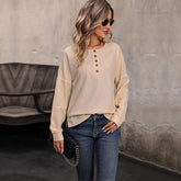 Solid Color Top Crew Neck Pullover Sweater