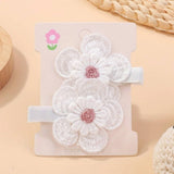 FRESH DAISY HAIR CLIP SET HANDMADE FABRIC CLIPS_CWAHA6712