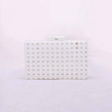 Vintage Rattan Acrylic Clutch Chain Shoulder Bag_Cwab5865