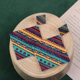 SWEET GIRL COLORFUL FLOWER ACRYLIC EARRINGS_CWAJE3993