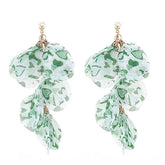 HANDMADE HEART PRINT TASSEL EARRINGS LONG CHIC_CWMM6192