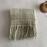 RED PLAID SCARF SOFT FAUX CASHMERE WINTER WRAP_CWASC2343