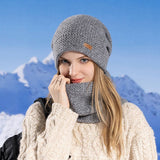 Winter Warm Earmuffs Hat And Scarf Set_Cwasc1118