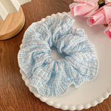 SMALL FLORAL PLEATED VERSATILE HAIR TIE_CWAHA1093