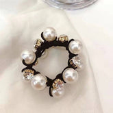 Women Simple Pearl Rubber Band Hair Tie_Cwaha0519