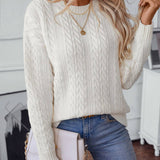 Vintage Crew Neck Knotted Floral Pullover