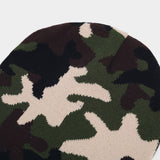 CAMOUFLAGE JACQUARD ROLLED BRIM BEANIE KNITTED HAT_CWAH2078
