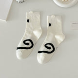 CUTE CARTOON PATTERN PURE COTTON MID CALF SOCKS_CWMS0539