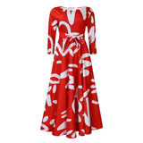 FASHIONABLE PRINTED LACE UP OVERSIZED DRESS_CWDMD3696