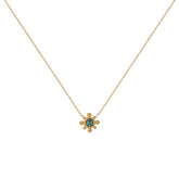 DELICATE SMALL SOLID COLOR SUNFLOWER NECKLACE_CWMM5553