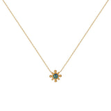 DELICATE SMALL SOLID COLOR SUNFLOWER NECKLACE_CWMM5553