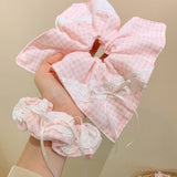 LACE BOW SQUARE SCARF HAIRBAND HAIR ACCESSORY_CWAHA3705