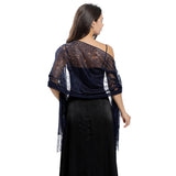 NEW FLOWER LACE EVENING SHAWL_CWASC1089