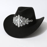 PINK SEQUIN WESTERN COWBOY HAT WITH RHINESTONES_CWAH3627