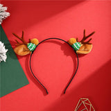 CUTE CHRISTMAS ELK HORN BELL HEADBAND HAIRPIN_CWAHA3427